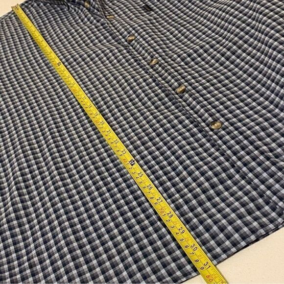 Columbia Sportswear Co. Button Down Long Sleeve Pocket Men’s XL Gray Blue Check - Picture 9 of 10